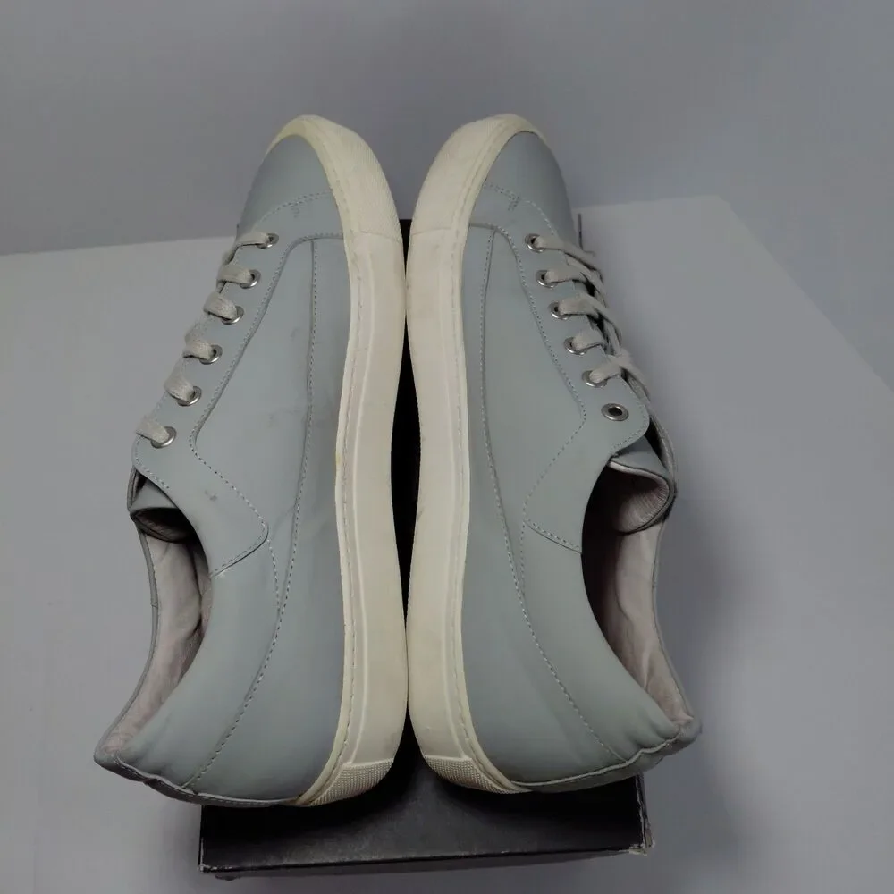 Raf Simons Leather Low-Top Designer Light Gray Sneakers Men's Size 11 - EU 44